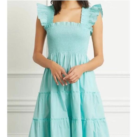 Hill House Home The Ellie Nap Dress Bay Blue Poplin - XS - Picture 3 of 4